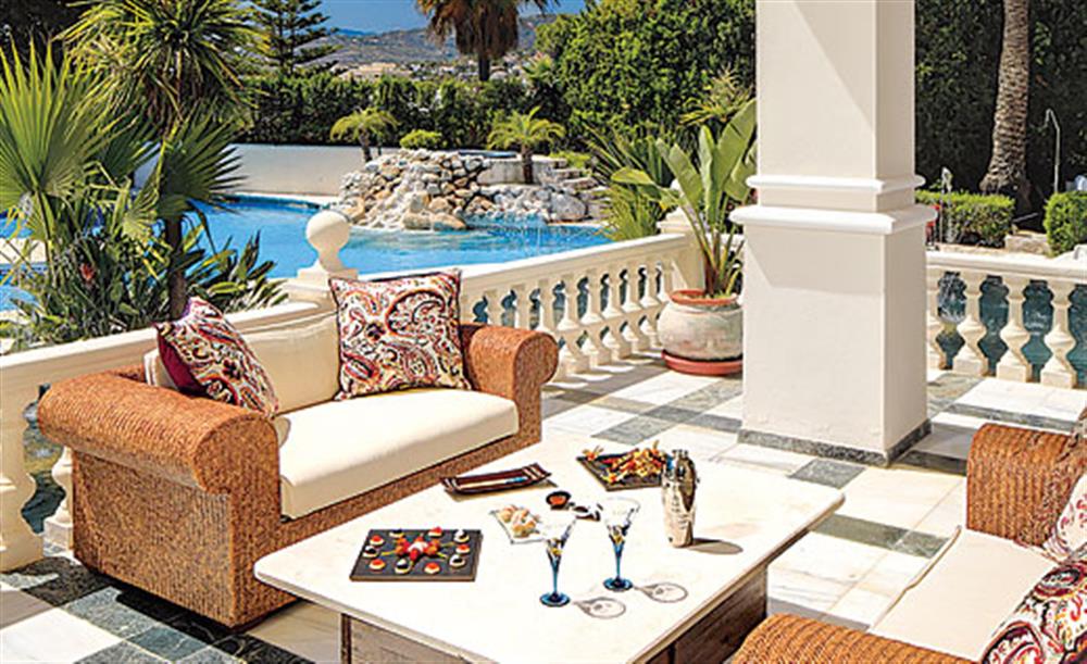 Seating outside at Villa Andalucia, Puerto Banus Costa del Sol, Mainland Spain