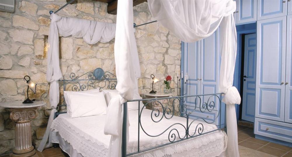 Double bedroom at Villa Aresti Villas, Agios Dimitrios, Zante