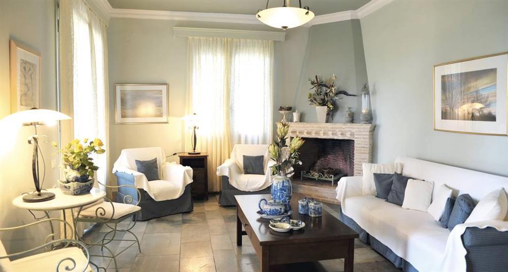 Living room at Villa Aresti Villas, Agios Dimitrios, Zante