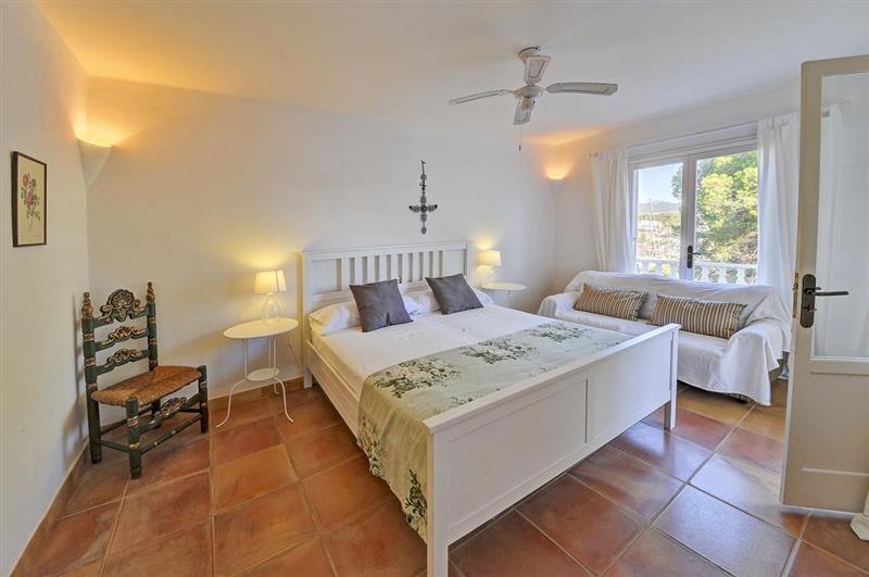 Double bedroom at Villa Calo Bay, Cala dOr, Spain