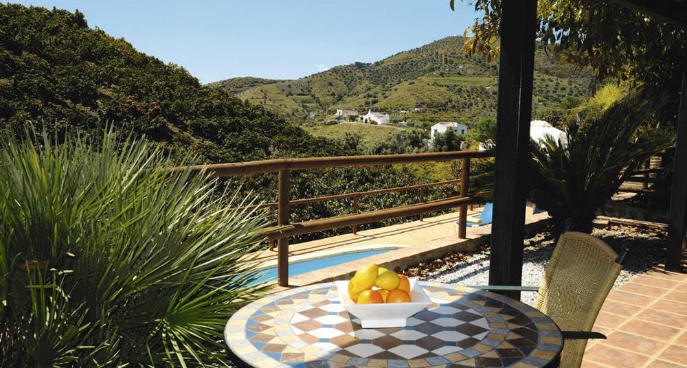 Sit in the shade at Villa Casa Cica, Frigiliana, Costa Del Sol