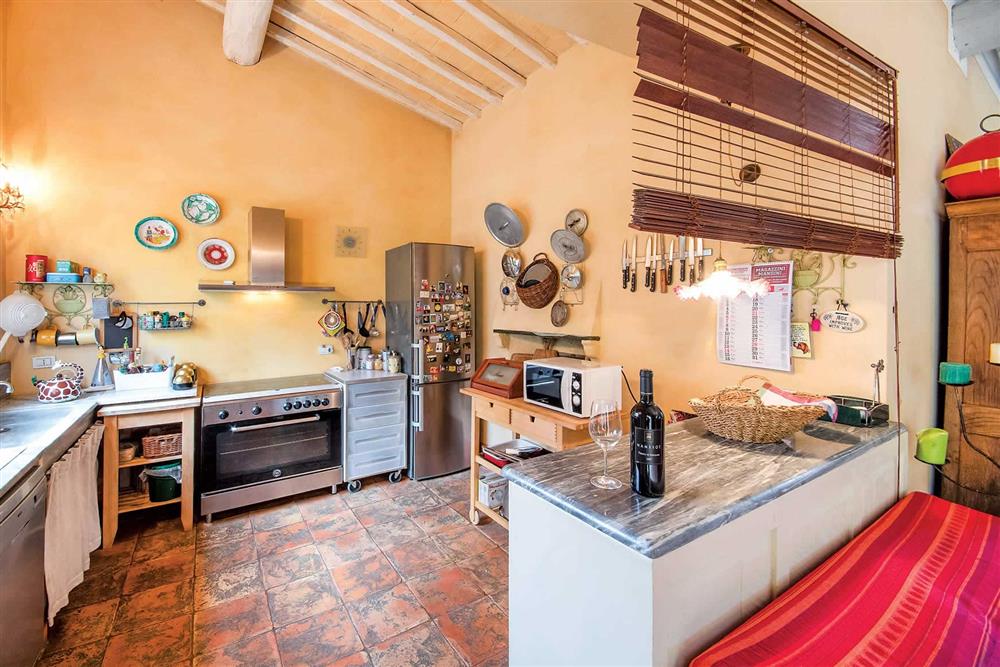 Kitchen at Villa Castagneto, Peccioli, Tuscany