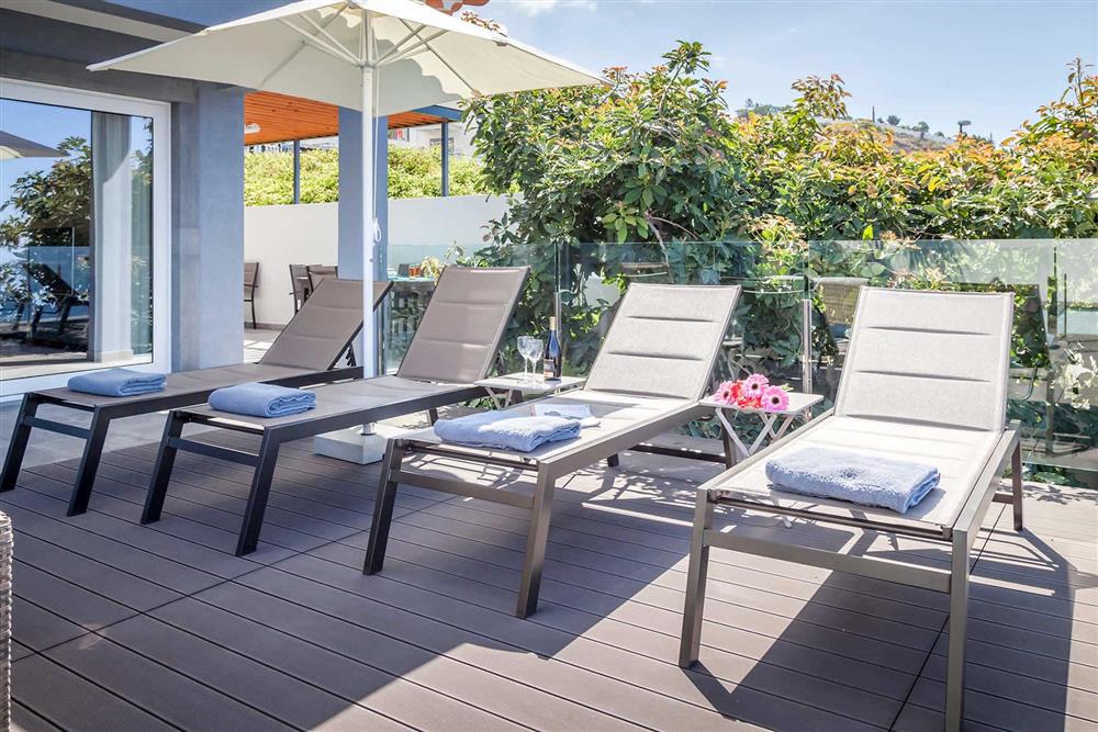 Sunloungers at Villa Clementina, Funchal, Madeira