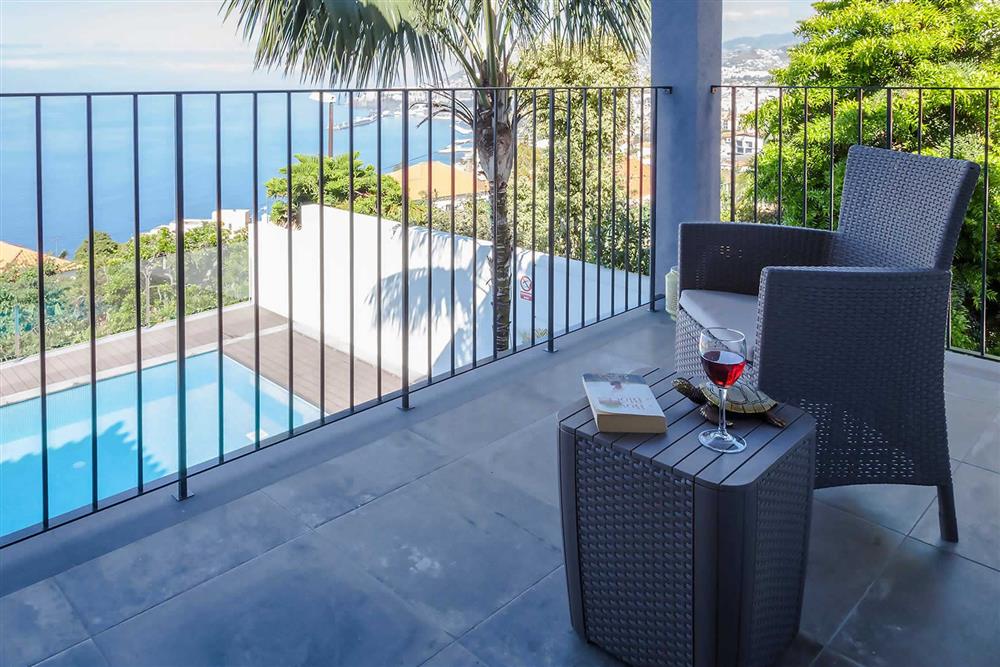 View, alfresco dining, pool at Villa Clementina, Funchal, Madeira