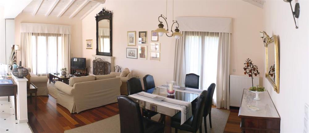 Living room at Villa De Bono, Gouvia, Corfu