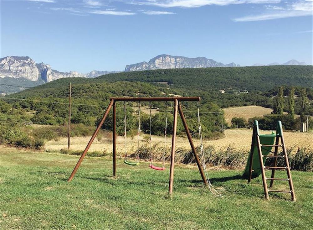 Children’s play area at Villa Drome in Soyans, Drôme, France