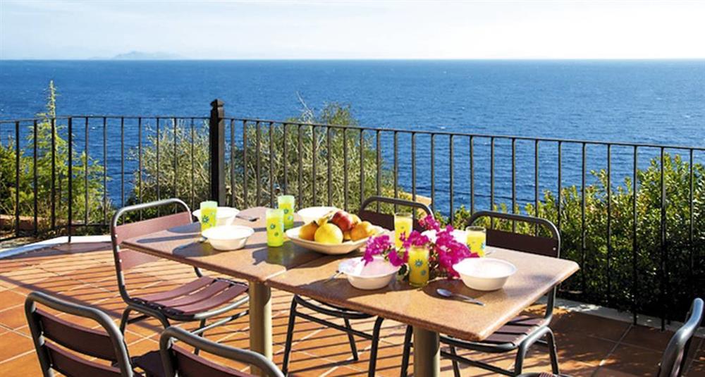 Al fresco dining with great views at Villa Electra, Skala, Kefalonia