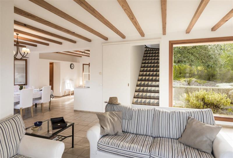 Living room at Villa Hortensia, Arta, Spain