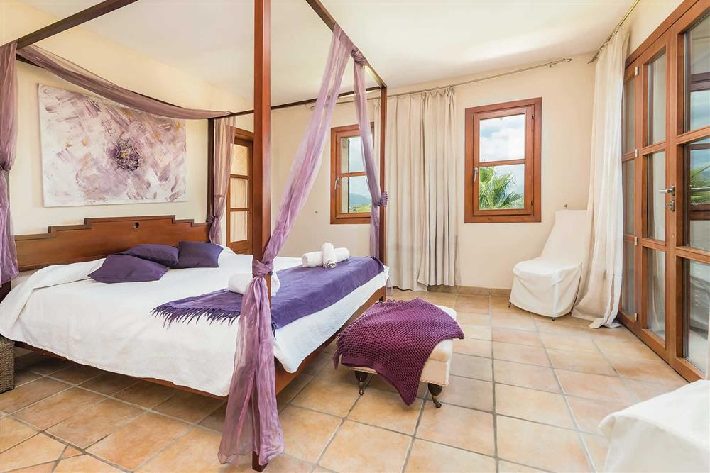 Double bedroom at Villa Les Roques de can Guixe, Pollensa, Mallorca