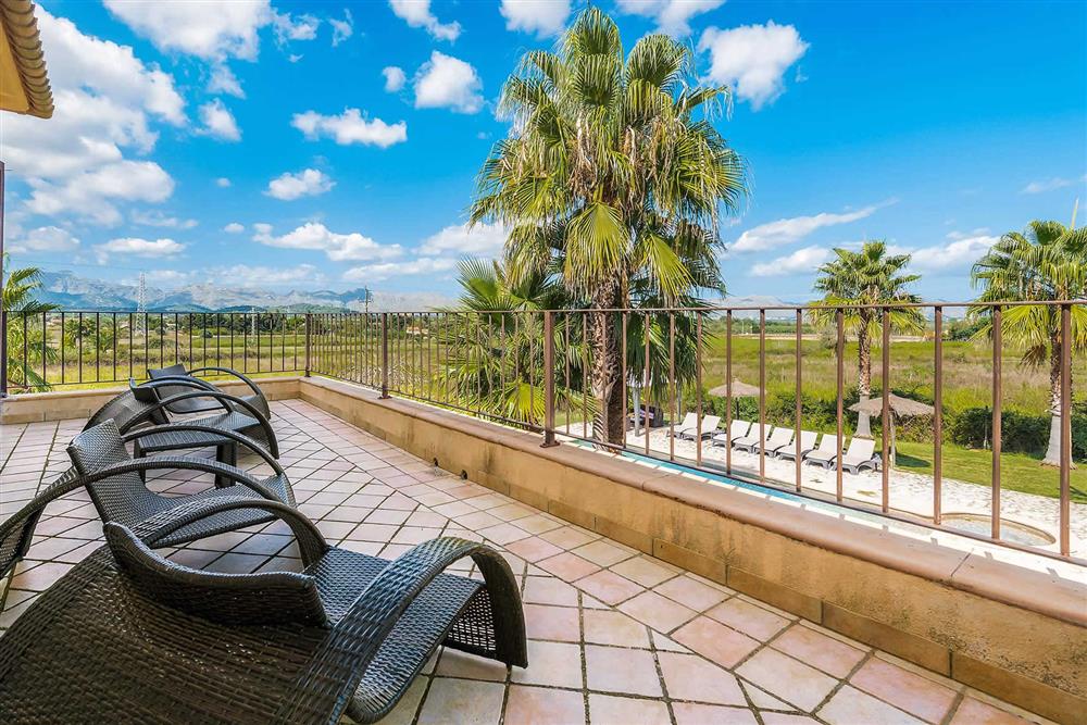 Seating area, view at Villa Les Roques de can Guixe, Pollensa, Mallorca