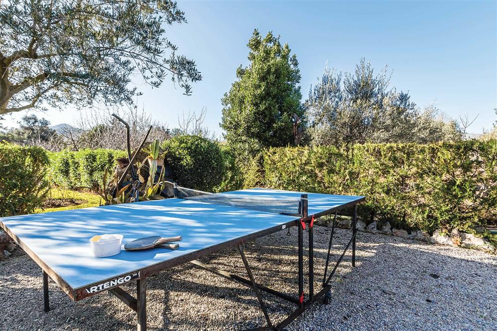 Table tennis at Villa Moreno, Pollensa, Mallorca