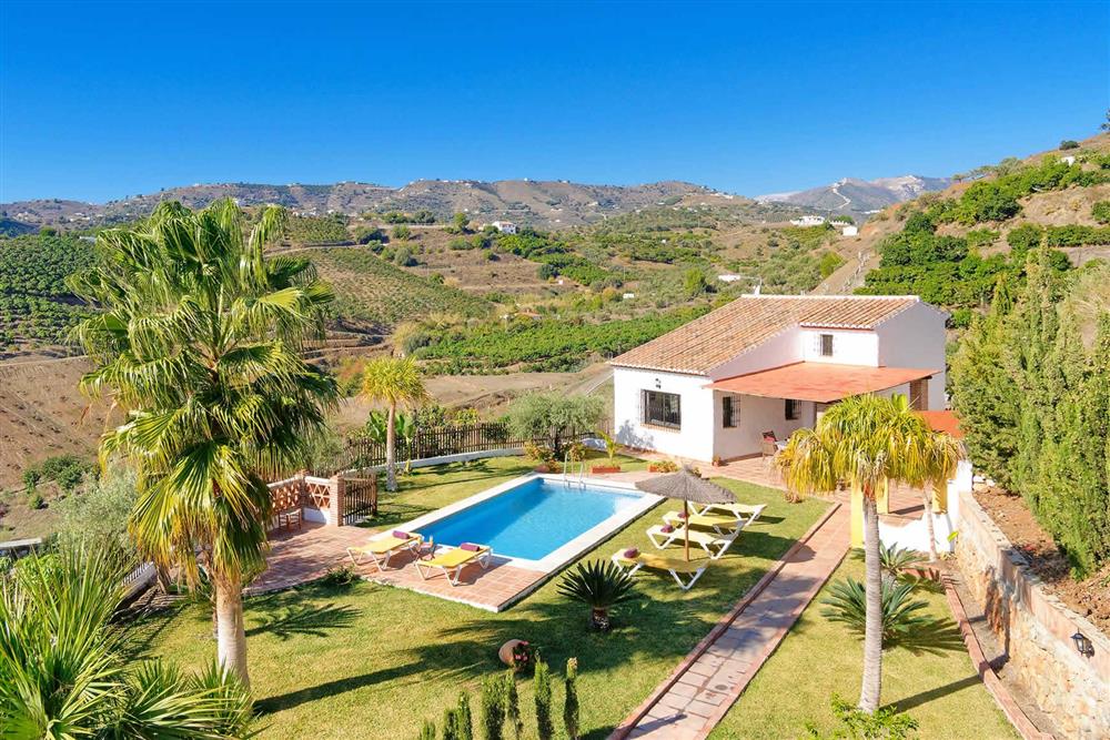 View, villa with pool, villa exterior at Villa Paraiso, Frigiliana, Andalucia