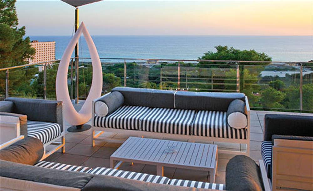 Views from the balcony, to the sea at Villa Prestige, Son Bou, Menorca