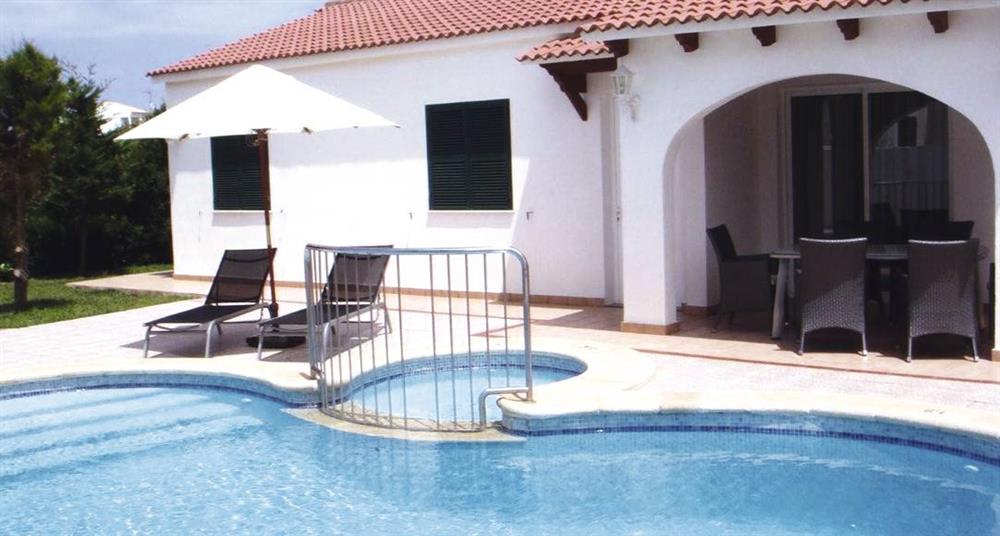 Swimming pool at Villa Raquel, Calan Forcat, Menorca