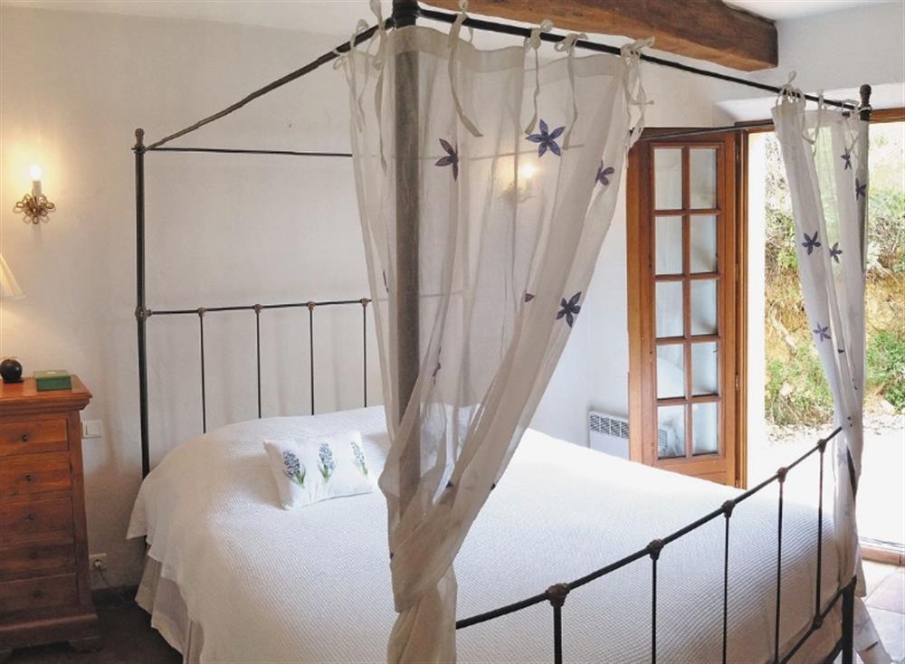 Annexe double bedroom at Villa Santolina in Montauroux, Var, France
