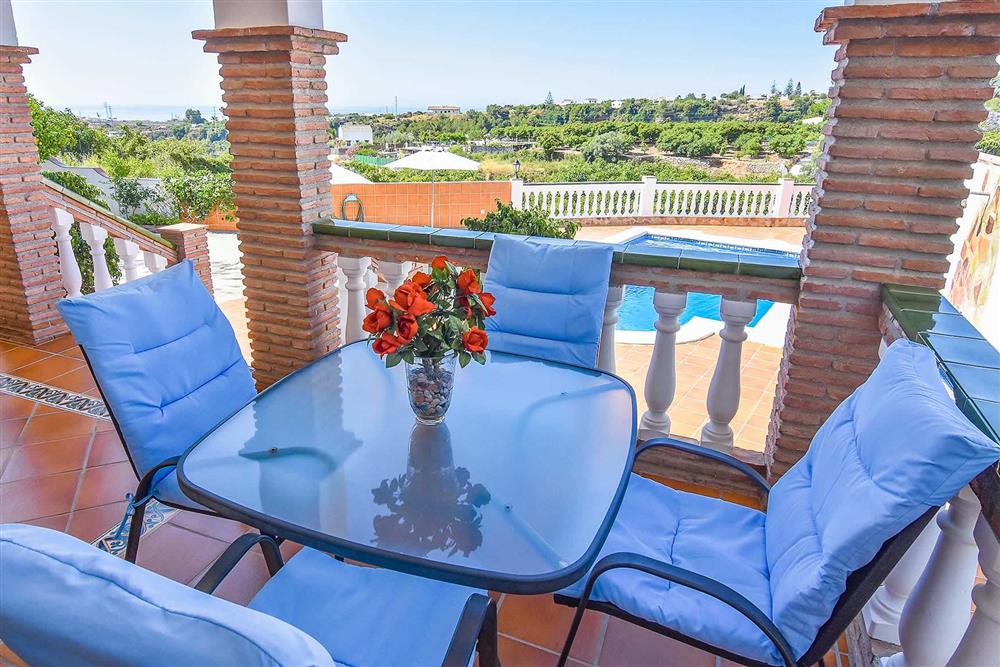 Seating area at Villa Serymar, Nerja, Andalucia