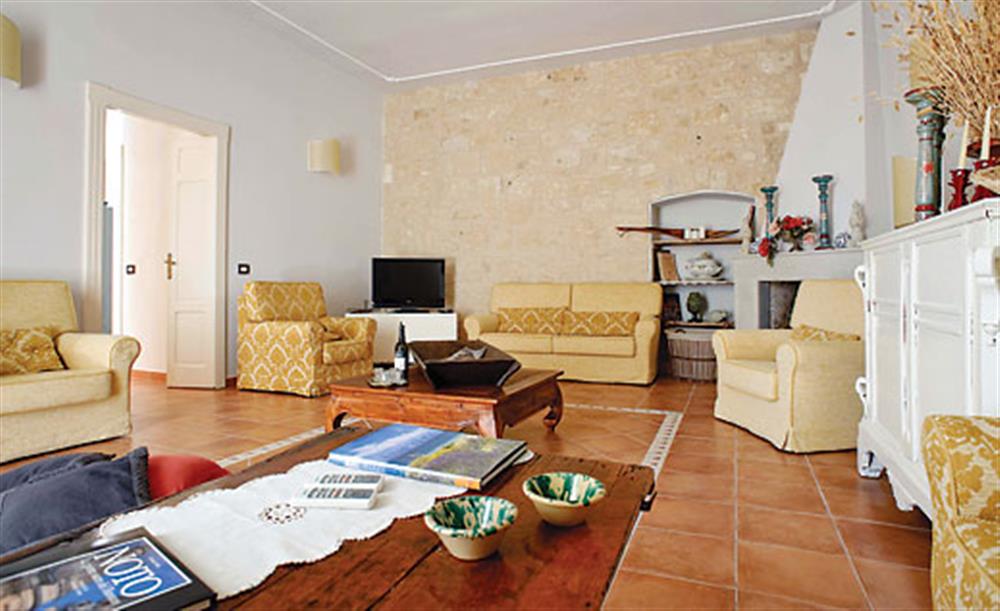 Living room at Villa Spiga, Rosolini Sicily, Italy