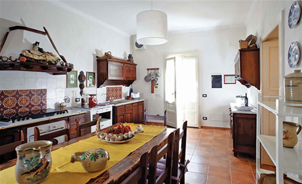 The kitchen at Villa Spiga, Rosolini Sicily, Italy