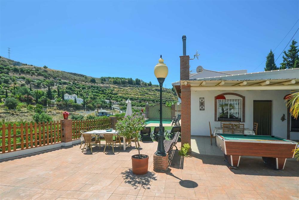 Pool table, pool, villa exterior at Villa Tinao, Frigiliana, Andalucia