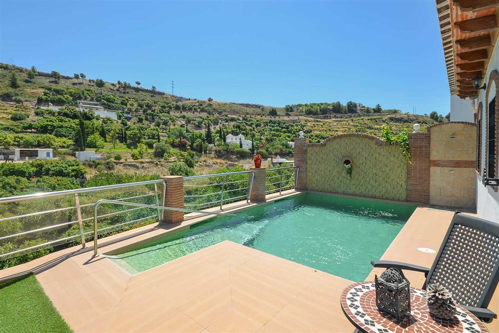 Pool, view at Villa Tinao, Frigiliana, Andalucia
