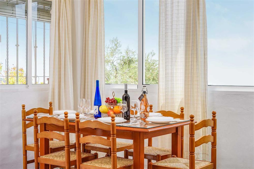 Dining room at Villa Vista Azul, Frigiliana, Andalucia