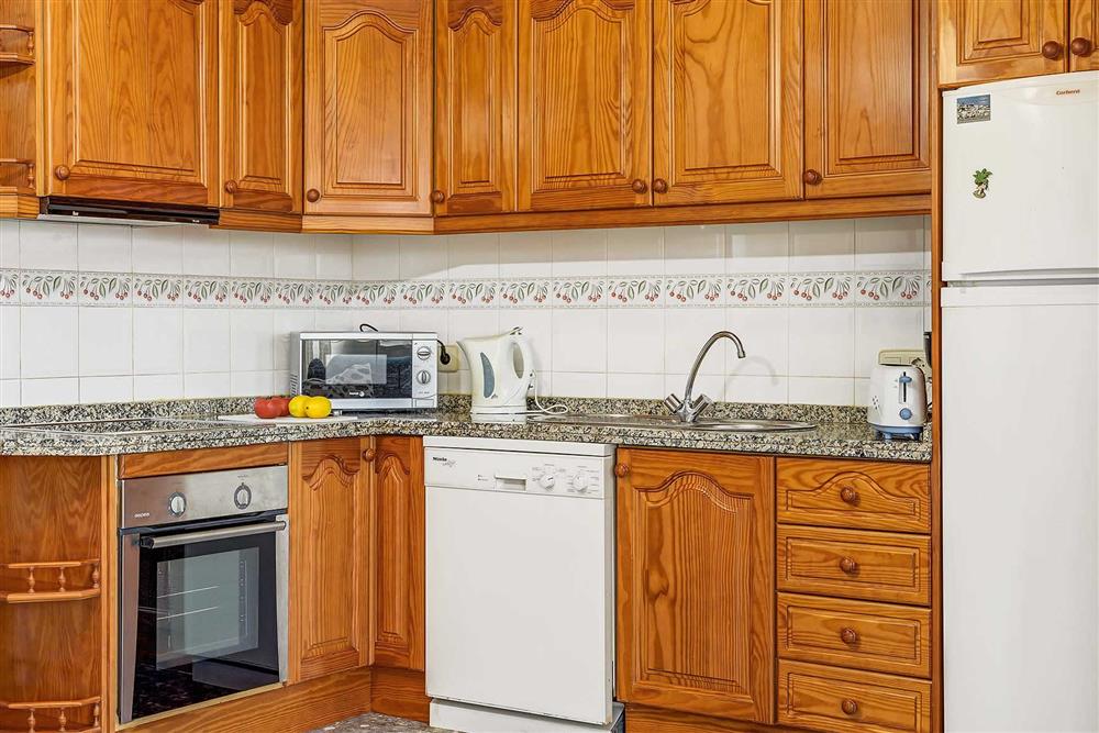 Kitchen at Villa Vista Azul, Frigiliana, Andalucia