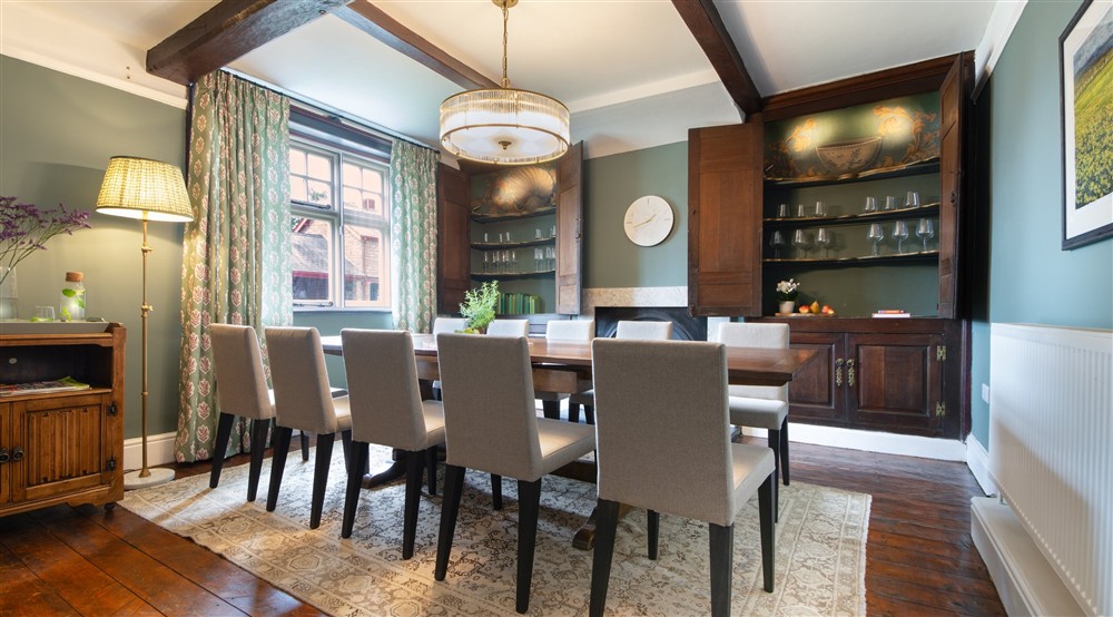 The dining room at Village Farmhouse in Altrincham, Cheshire
