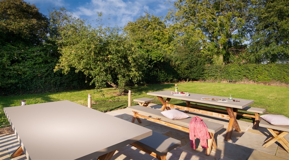 The outdoor seating (photo 3) at Village Farmhouse in Altrincham, Cheshire
