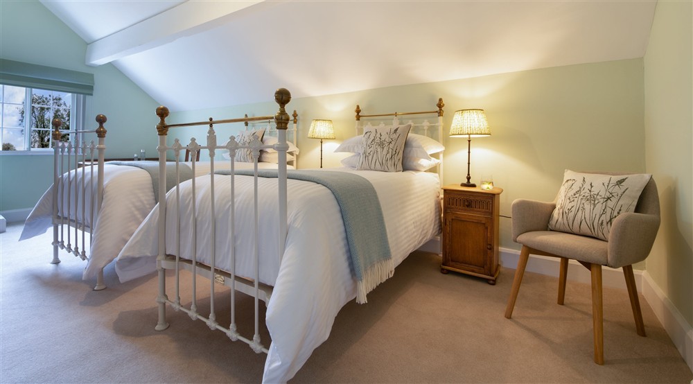 The second twin bedroom at Village Farmhouse in Altrincham, Cheshire