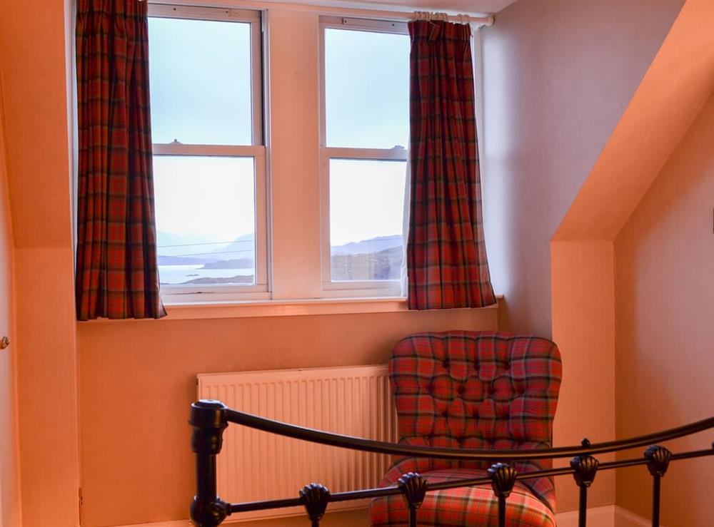 Bedroom with stunning view at Vindolanda in Fearnbeg, near Applecross, Ross-Shire