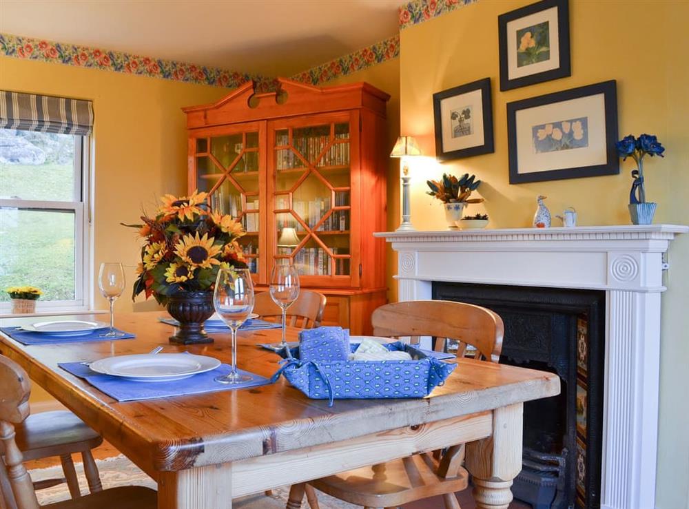 Lovely and practical dining room at Vindolanda in Fearnbeg, near Applecross, Ross-Shire