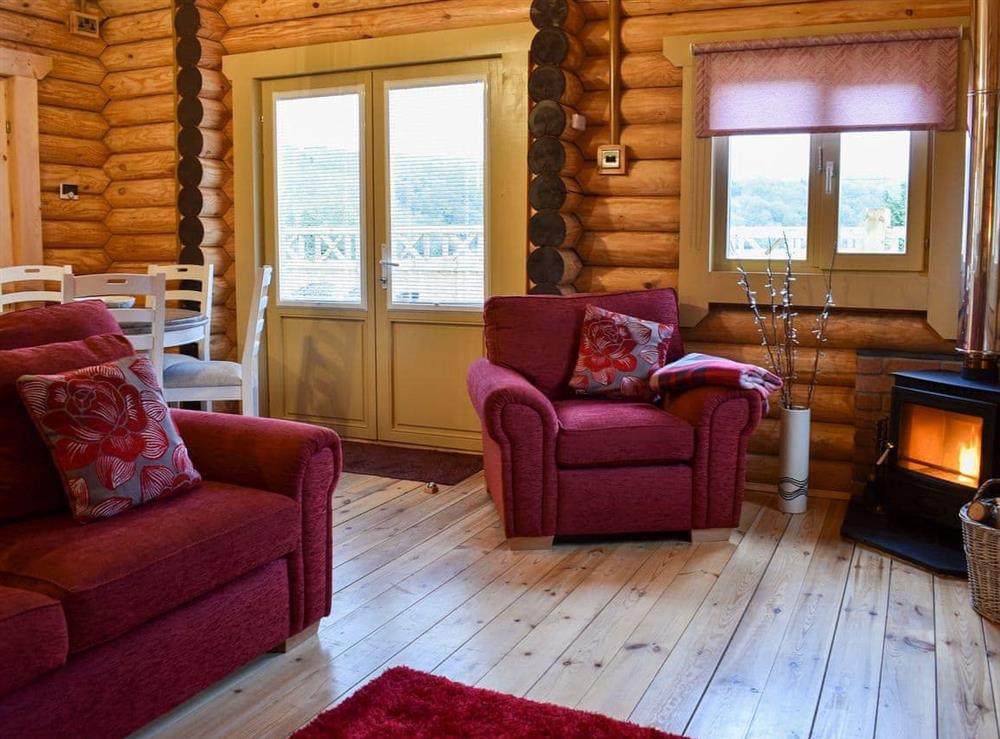Cosy living area with wood burner (photo 2) at St Ebba Lodge, 