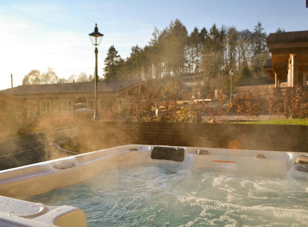 Relaxing hot tub at St Ebba Lodge, 