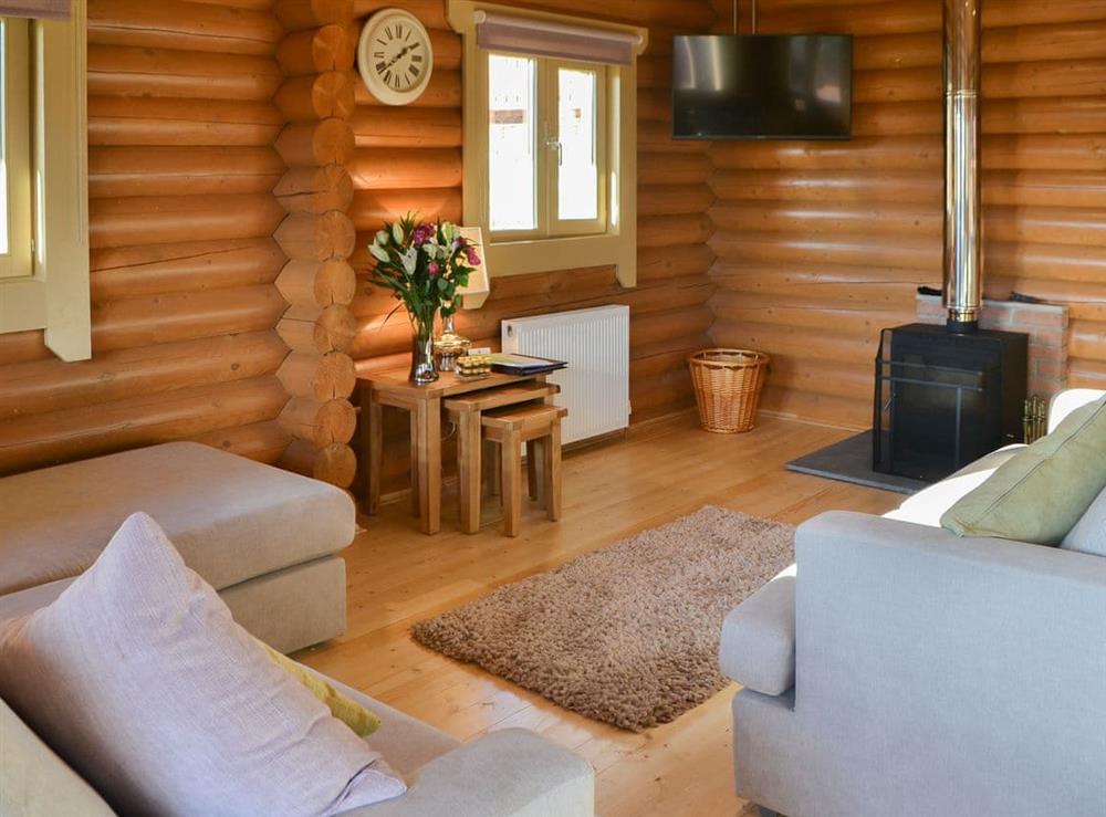 Welcoming living area at Vindolanda Lodge, 