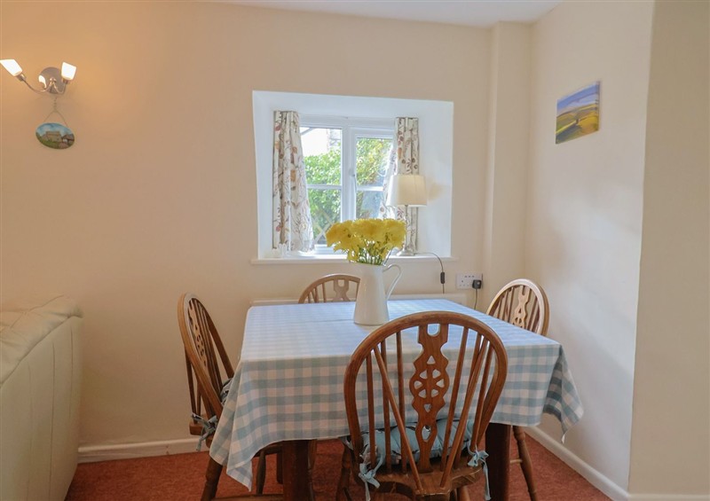 This is the dining room at Vine Cottage, Burton Bradstock