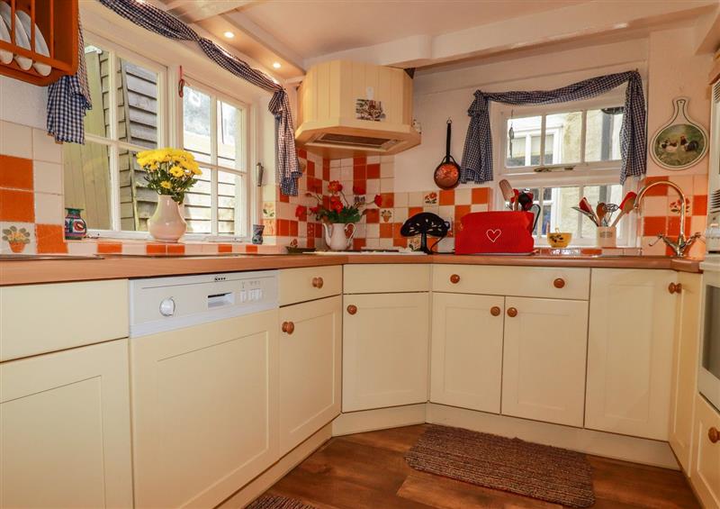 This is the kitchen at Vis Valley View, Pentewan