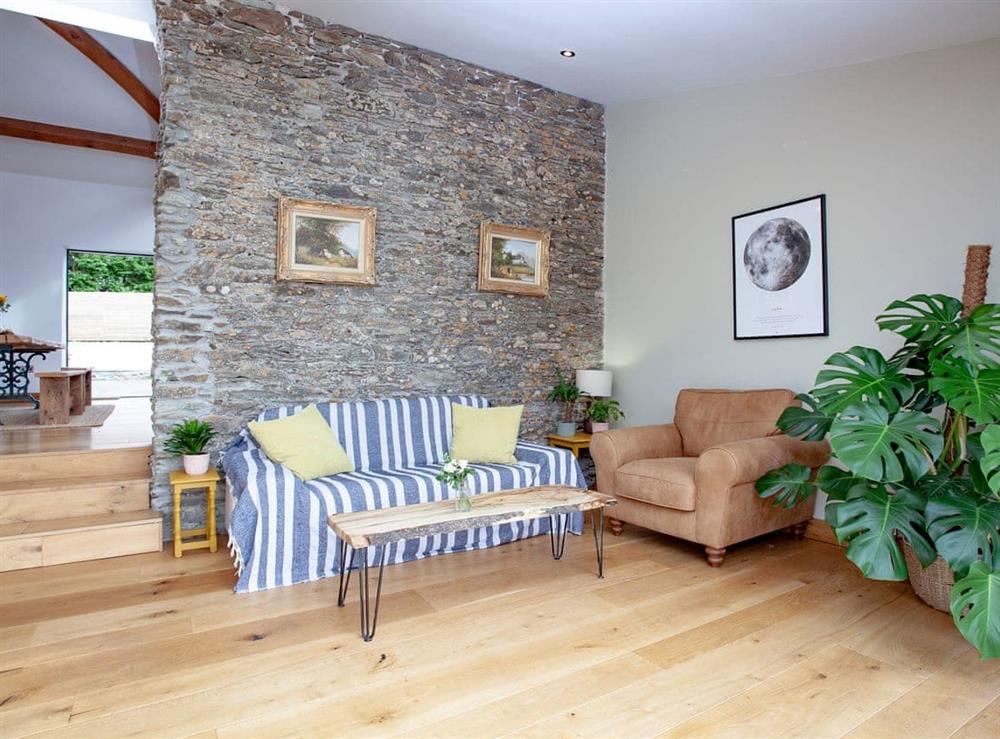 Living area at Vredehoek in Blunts, near Saltash, Cornwall