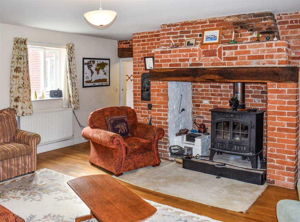 Living area at Wade Hall in North Cove, Suffolk