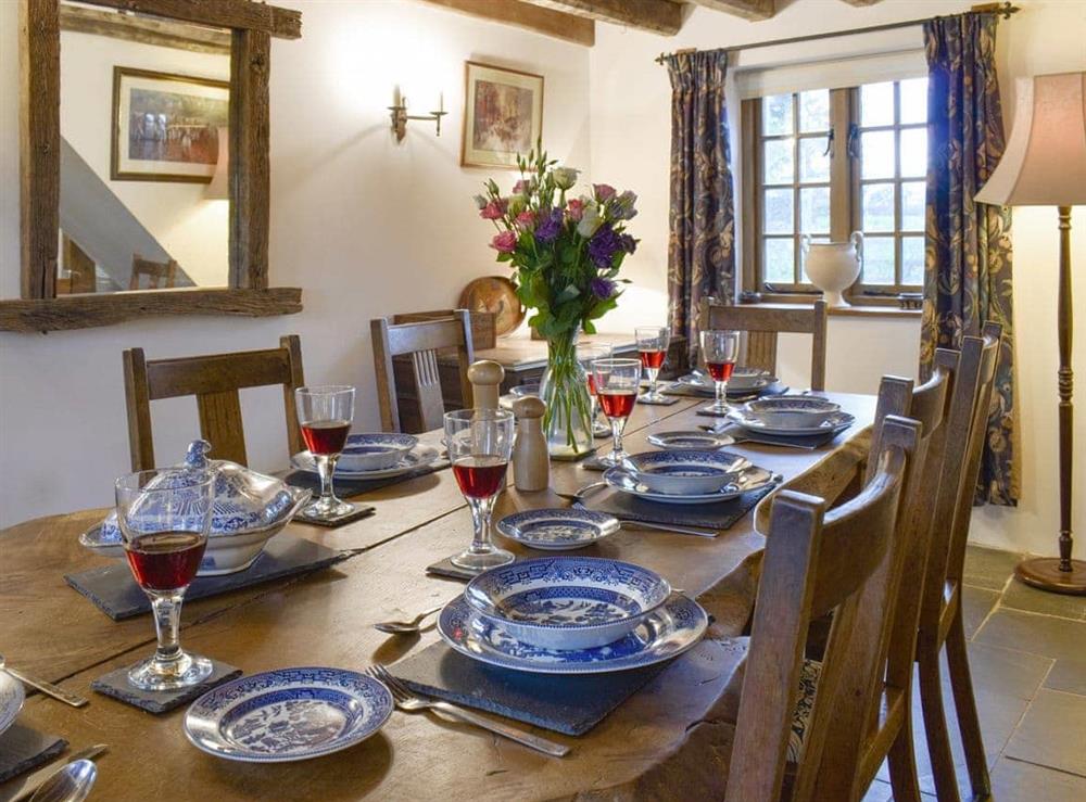 Dining room at Waen Farm Cottage in St Asaph, Denbighshire