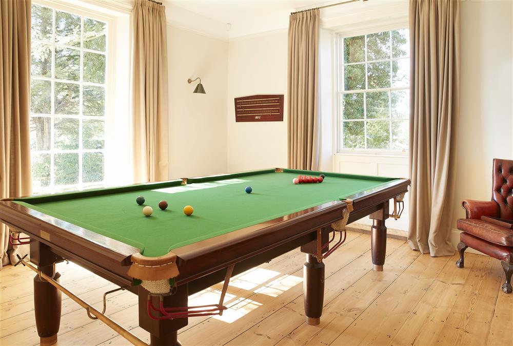 Snooker room with full size snooker table