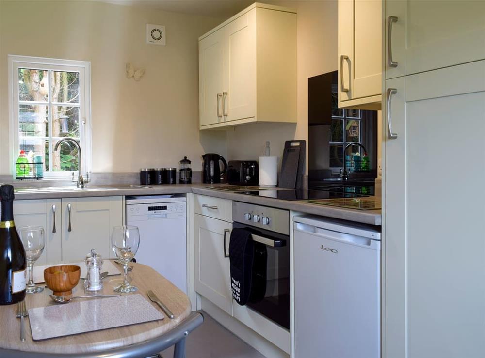 Kitchen and dining area at Walkers Lodge in Dormington, near Hereford, Herefordshire