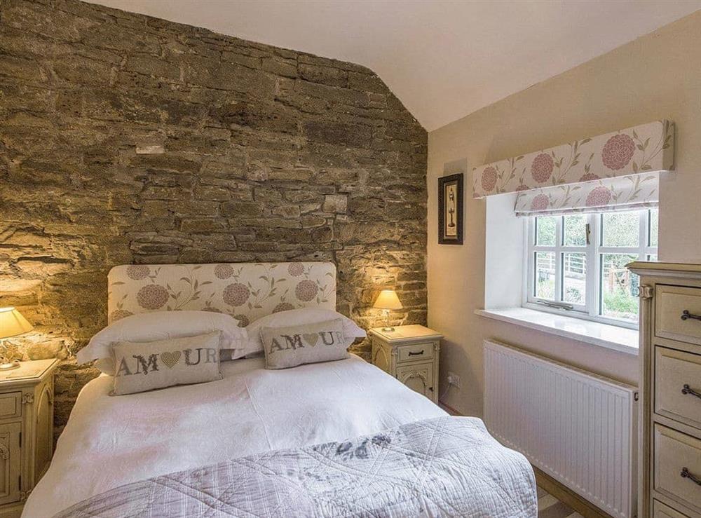 Beautifully presented double bedroom with en-suite shower room at Walkmill Lodge in Norbury, Nr Bishop’s Castle, Shropshire., Great Britain