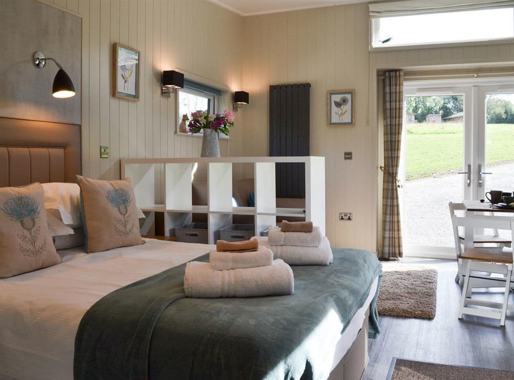 Welcoming double bedded sleeping area at Lapwing, 