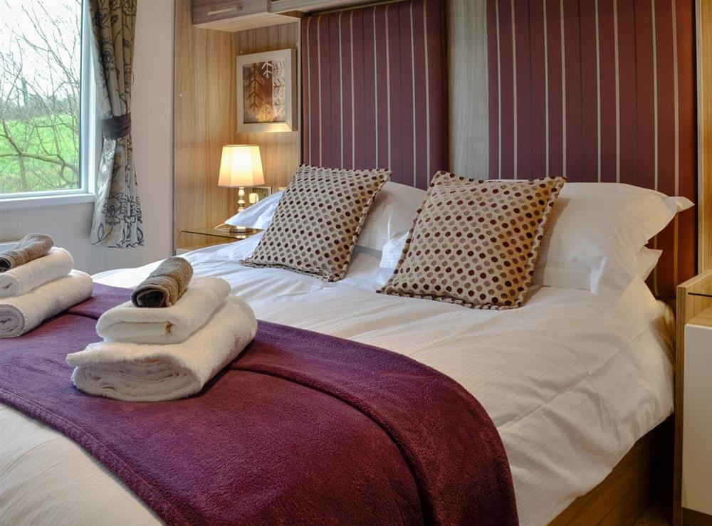 Comfortable double bedroom at Skylark Lodge, 