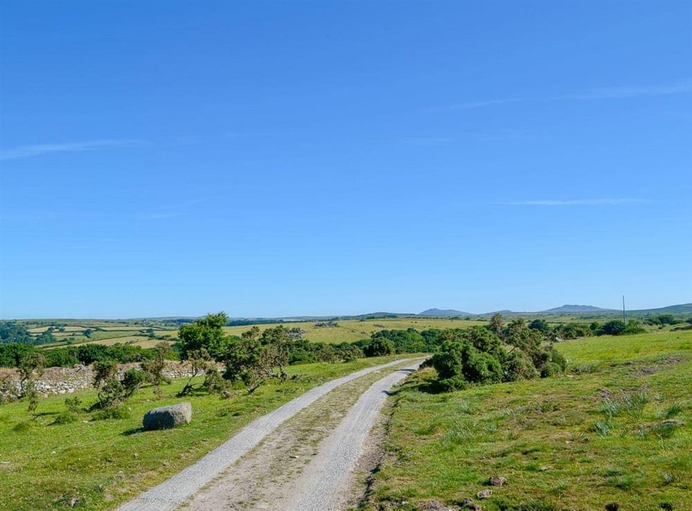 Accessed by a little private road across stunning open moorland