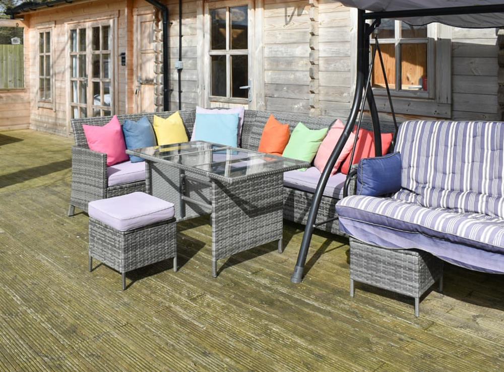 Outdoor area at Wallsworth Lodge in Twigworth, near the Cotswolds, Gloucestershire