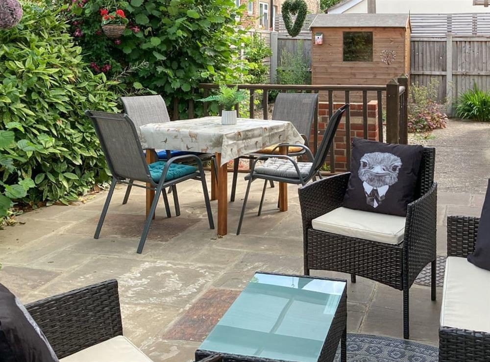 Outdoor area at Walnut Cottage in Long Melford, near Sudbury, Suffolk