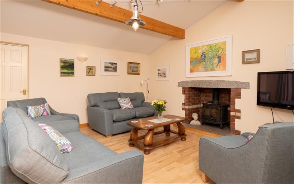 Cosy lounge  at Walnut Cottage in Newton Ferrers