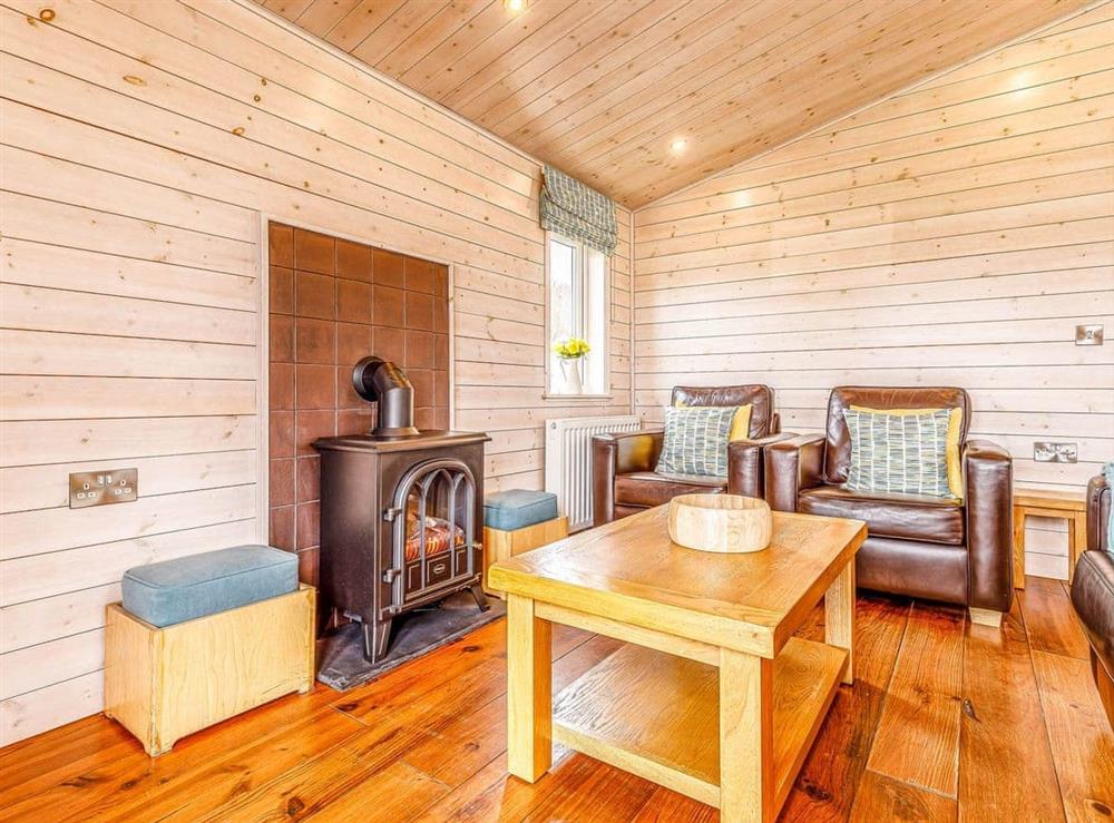 Living area at Walnut Lodge in Mercia Marina, Willington, Derbyshire