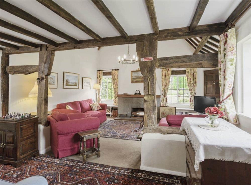 Living room at Walnut Tree Cottage in Bucknell, near Clun, Shropshire